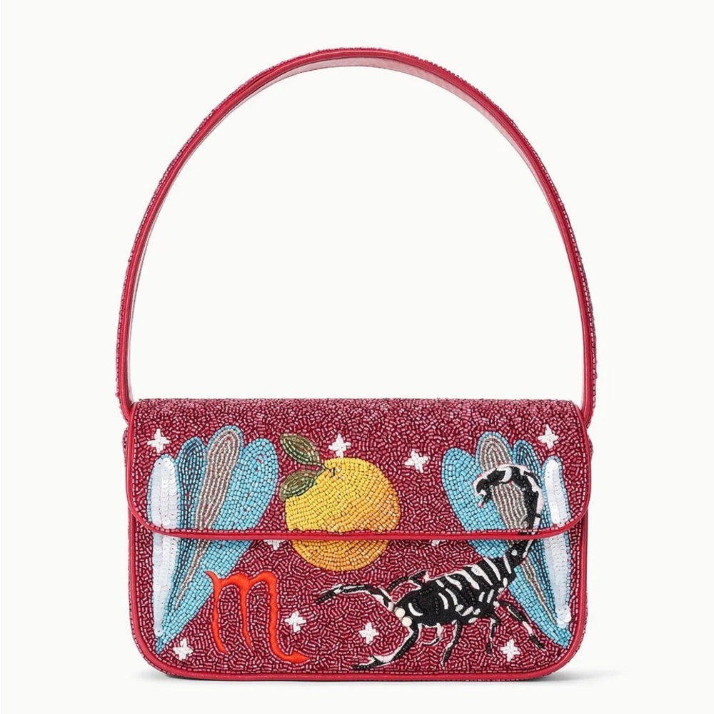 STAUD ZODIAC BEADED TOMMY BAG SCORPIO